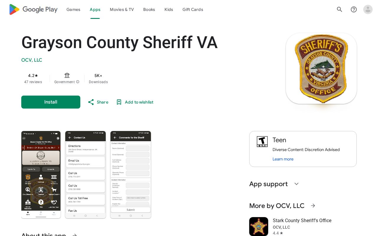 Grayson County arrest lookup sheriff Android app