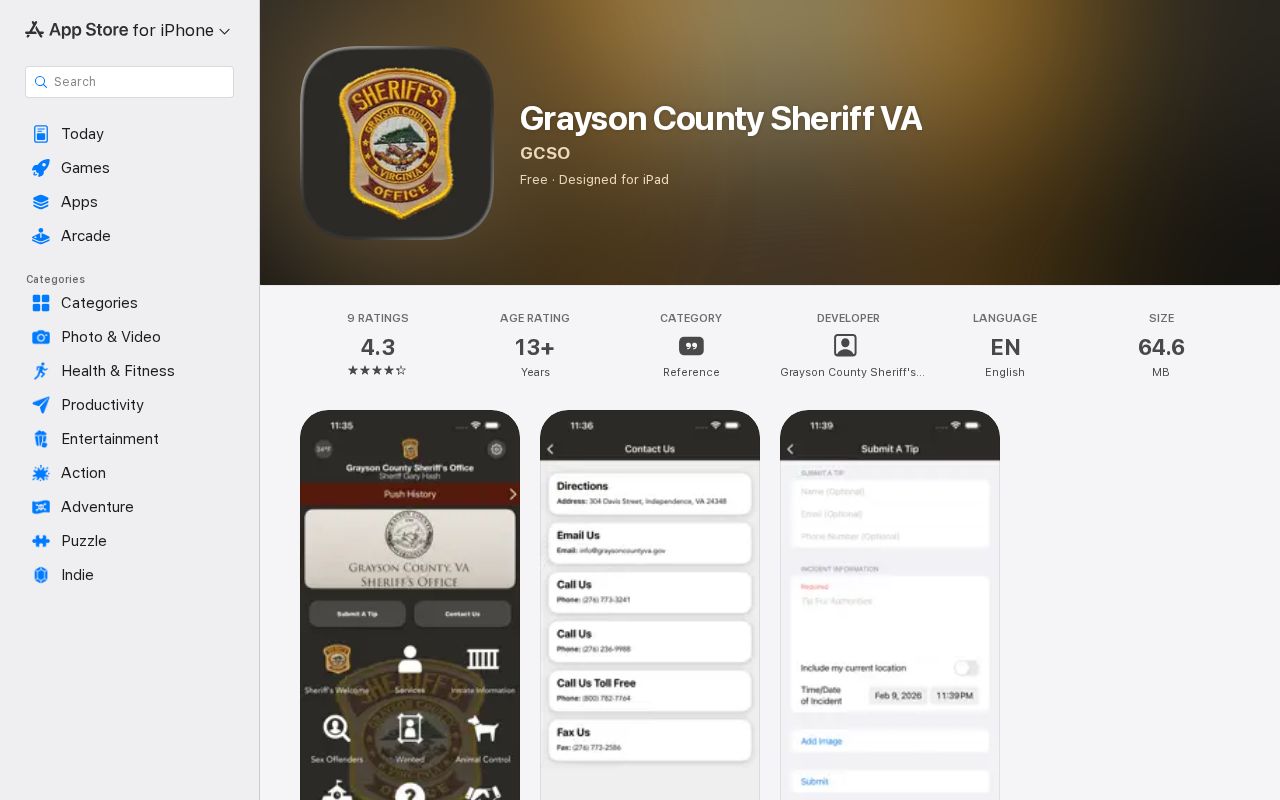 Grayson County arrest lookup sheriff iOS app