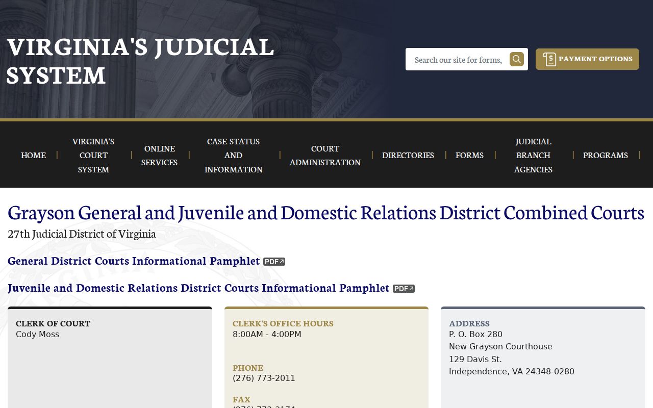 Grayson County criminal court cases combined court information
