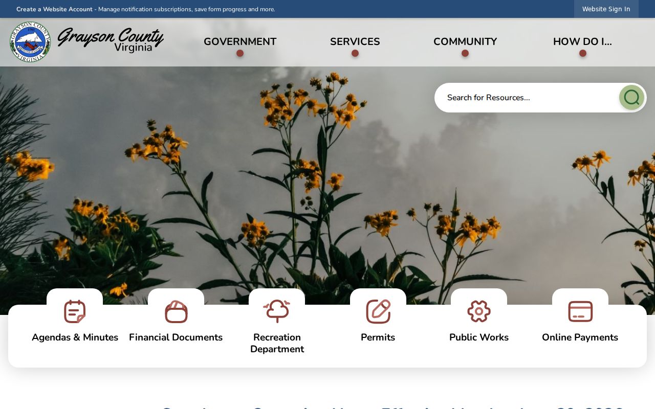 Grayson County government directory for criminal record offices