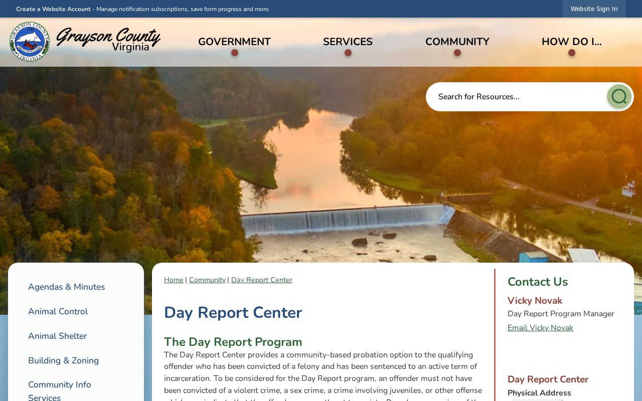 Grayson County Day Report Center criminal supervision program