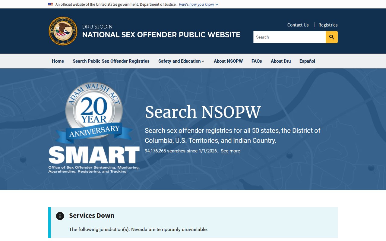 Grayson County sex offender search using the national NSOPW gateway