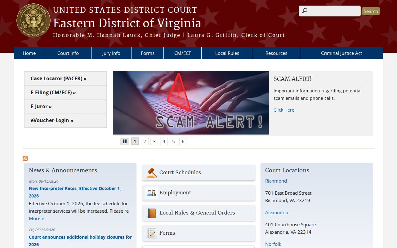 Independence criminal records comparison with Virginia federal court jurisdiction
